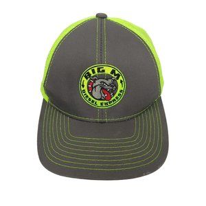 Outdoor Cap Big M Diesel Express Mesh Strapback Cap Trucker Hat Neon Green Gray